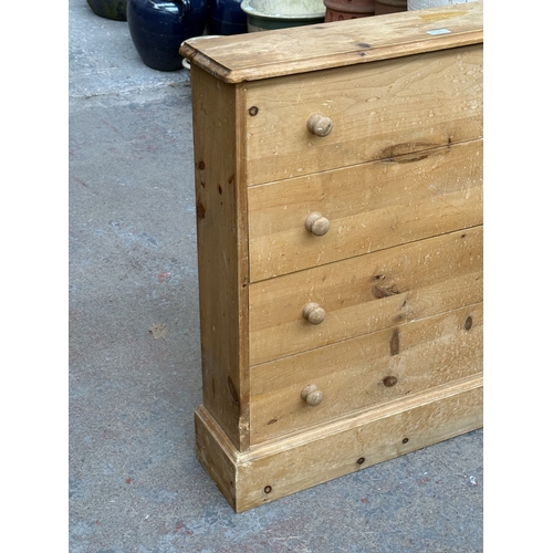 121 - A pine two section shoe store - approx. 88cm high x 80cm wide x 19cm deep