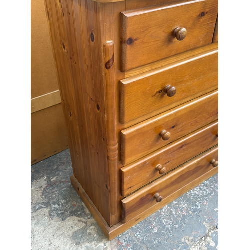 177 - A Victorian style pine chest of drawers - approx. 119cm high x 94cm wide x 45cm deep