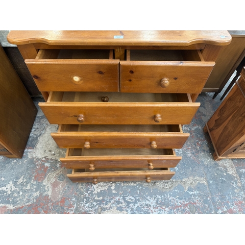 177 - A Victorian style pine chest of drawers - approx. 119cm high x 94cm wide x 45cm deep