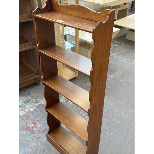 183 - A Victorian style walnut five-tier open bookcase - approx. 122cm high x 50cm wide x 116cm deep