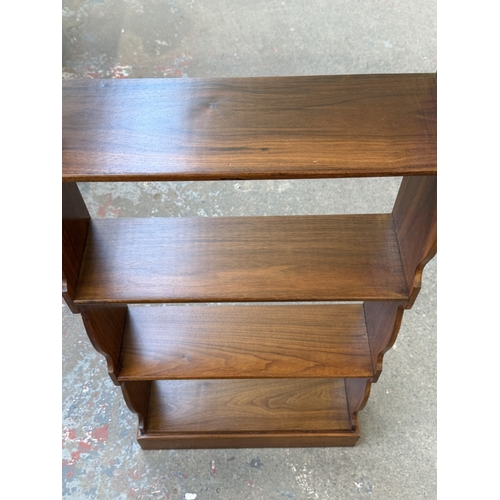 183 - A Victorian style walnut five-tier open bookcase - approx. 122cm high x 50cm wide x 116cm deep