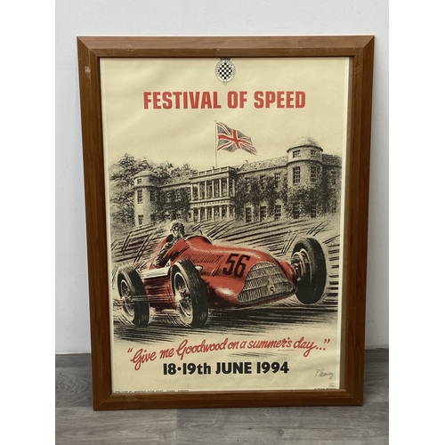 285 - A framed Peter Hearsey 'Goodwood Festival of Speed' 1994 pencil signed limited edition 1,152/1,500 p... 