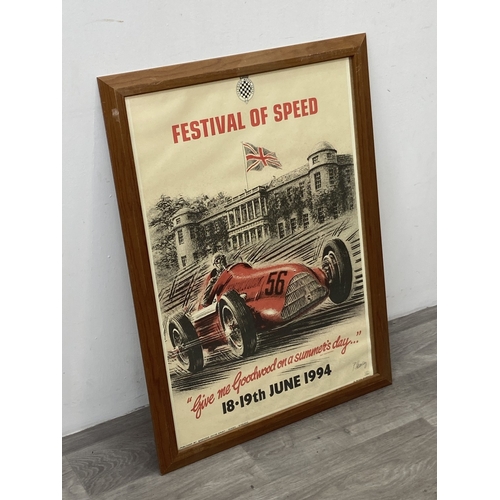 285 - A framed Peter Hearsey 'Goodwood Festival of Speed' 1994 pencil signed limited edition 1,152/1,500 p... 