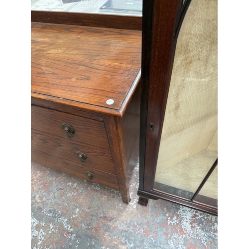 48 - An early 20th century oak chest of drawers - approx. 85cm high x 91cm wide x 43cm deep