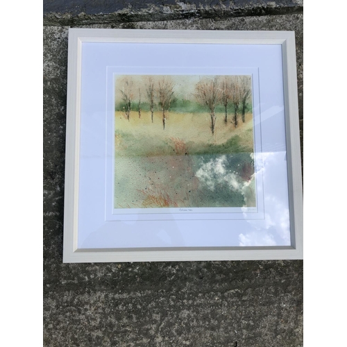 147 - Sue Fenlen, Autumn trees framed print 64cm x 64cm