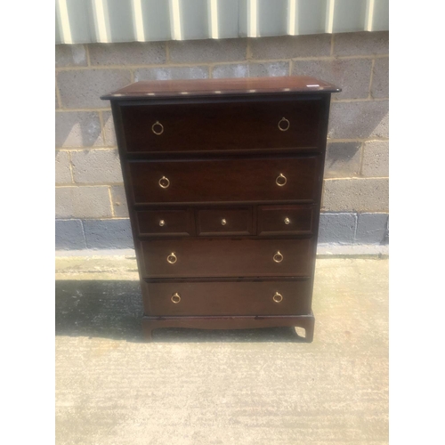 150 - A Stag minstrel chest of seven drawers 82cm x 46cm x 112cm