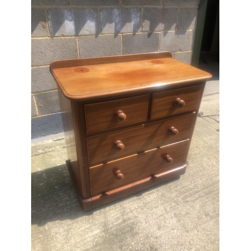 157 - A Victorian chest of two short over two long drawers 90cm x 46cm x88cm