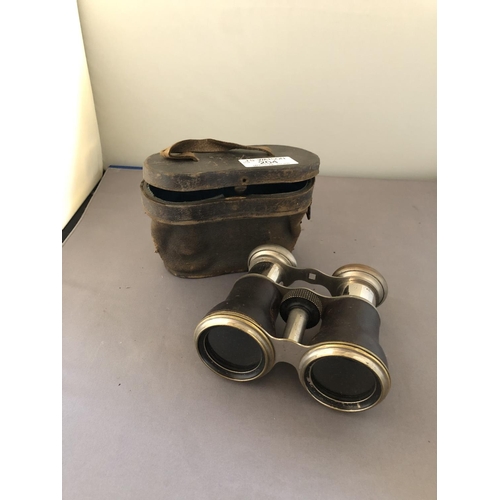 204 - Pair leather cased Opera glasses