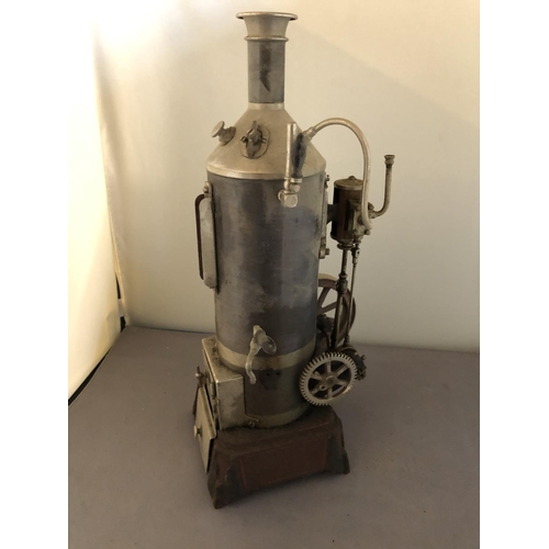 255 - Victorian Steam model vertical engine with original pine box