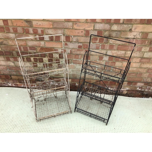 58 - 2 Vintage metal shop / garden racks