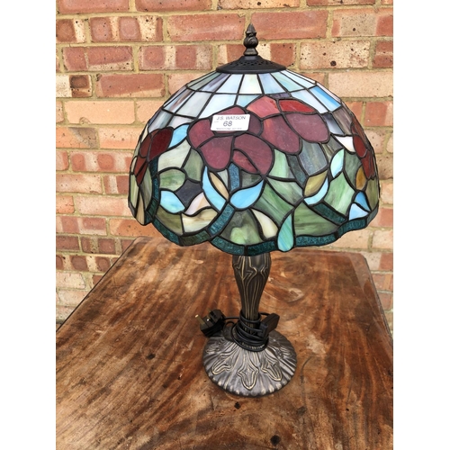 68 - A modern tiffany style table lamp, fitted with plug. 50cm high