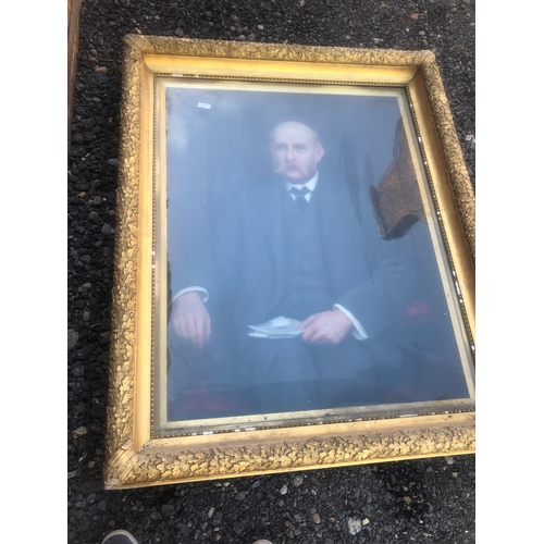 28 - English school, portrait of a gentleman holding papers. Oil on canvas unsigned 144cm high x 115cm wi... 