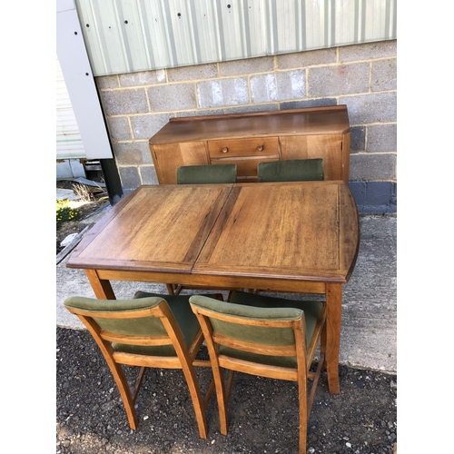 23 - A 6 Piece 1940 / 50's Dining suite comprsing of table, 4 chairs and sideboard to match