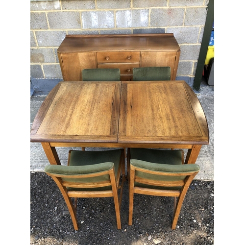 23 - A 6 Piece 1940 / 50's Dining suite comprsing of table, 4 chairs and sideboard to match