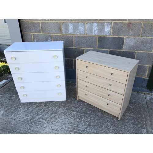 27 - A Pair of modern bedroom chests of drawers