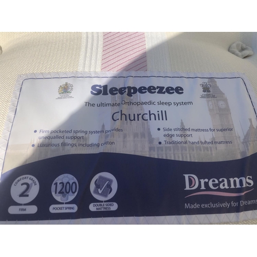 55 - A double divan bed with zip link mattress by sleepezzee