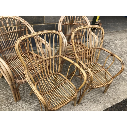 58 - Four Bamboo side chairs