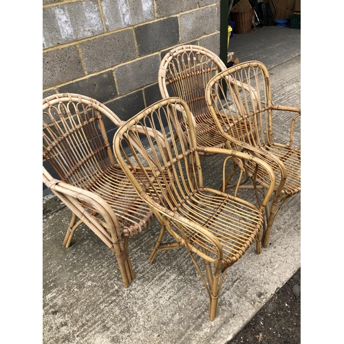 58 - Four Bamboo side chairs