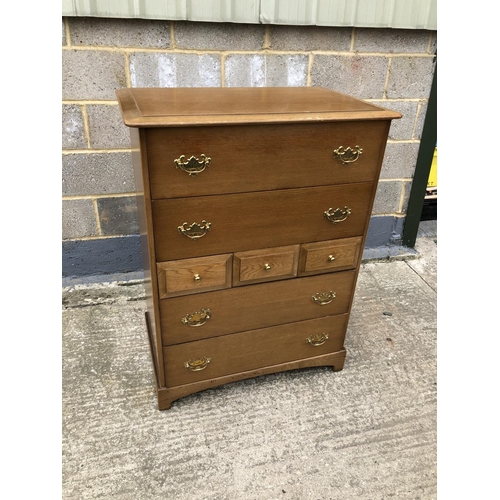 59 - Ao oak chest of 7 drawers by stagg furniture 83x49x109