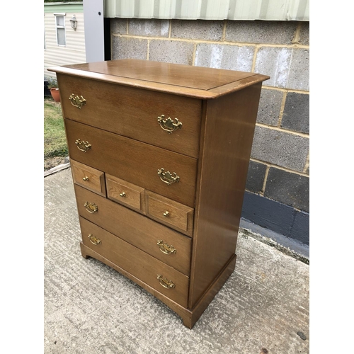 59 - Ao oak chest of 7 drawers by stagg furniture 83x49x109