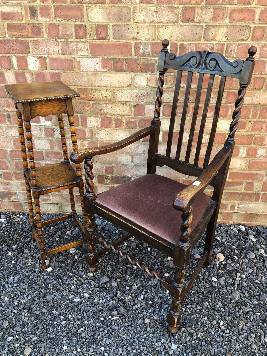 barley twist carver chair