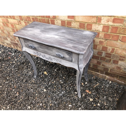 5 - A grey painted french style console table