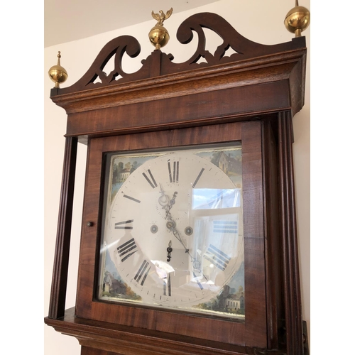 55 - An oak cased eight day longcase clock by Adams of Middlewitch