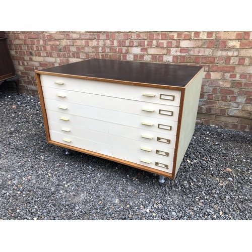 11 - A 20th century architects Plan chest of six drawers 114x84x81