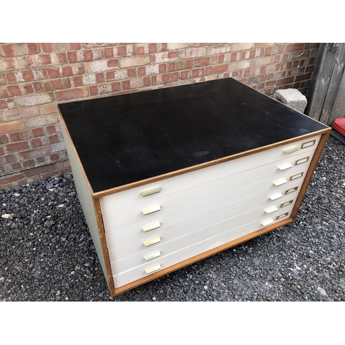 11 - A 20th century architects Plan chest of six drawers 114x84x81