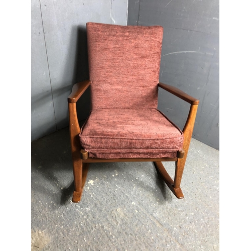 216 - A 1970's Parker Knoll rocker chair on teak frame