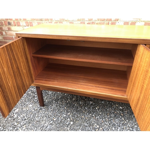 22 - A g Plan teak sideboard two doors, three drawers and cocktail compartments 205x46x81