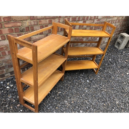 43 - A pair of modern pine folding bookcases