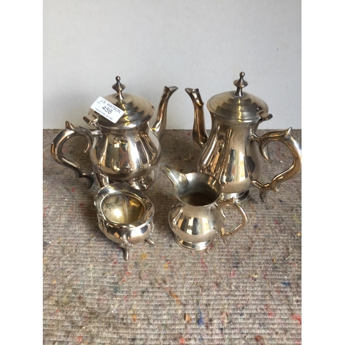 456 - Four piece silver plated tea set