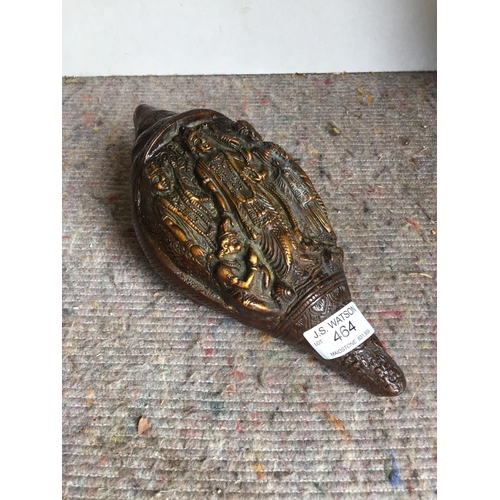 464 - Bronze conch shell 24 cms long