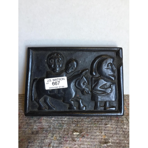 667 - Naive plaque 19 x 13cm