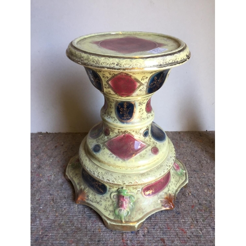 672 - Victorian China pedestal