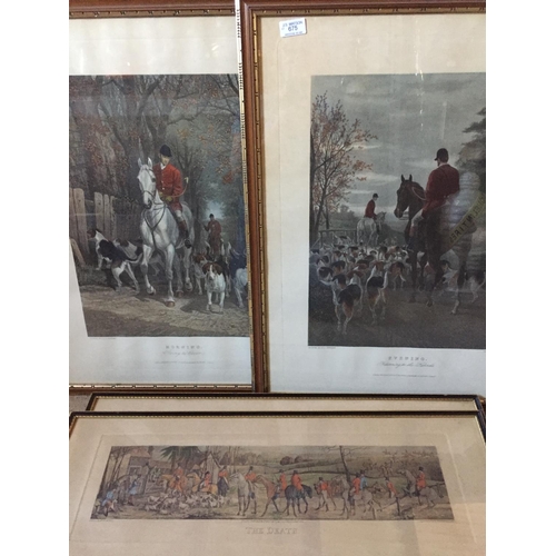 675 - Two pairs of hunting prints