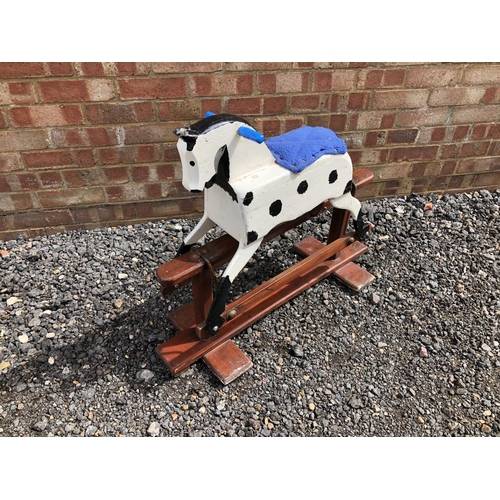 108 - A vintage swing rocking horse