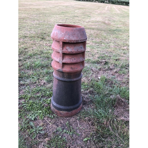 7 - A terracotta garden chimney pot 80cm High