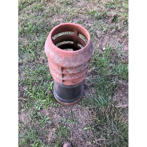 7 - A terracotta garden chimney pot 80cm High