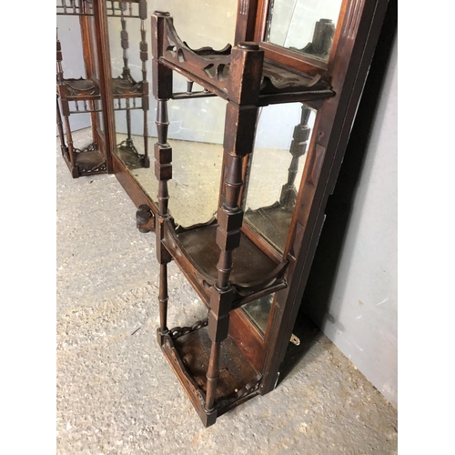 77 - A mahogany overmantle mirror 91x130