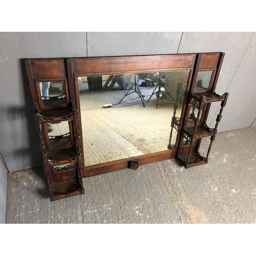 77 - A mahogany overmantle mirror 91x130