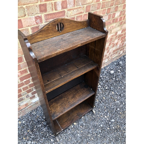 206 - An Arts and crafts open oak bookcase