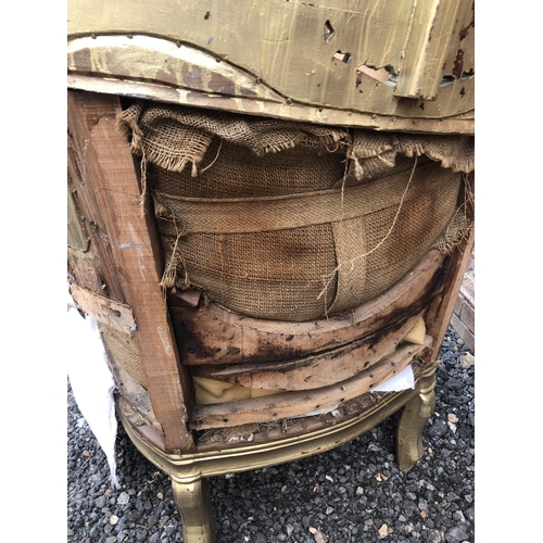 207 - A gold gilt throne chair for restoration