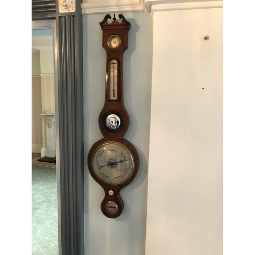 272 - A Victorian mahogany barometer by Fawn & Schuler