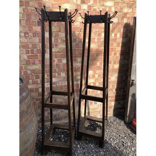 285 - A pair of square form modern hallstands