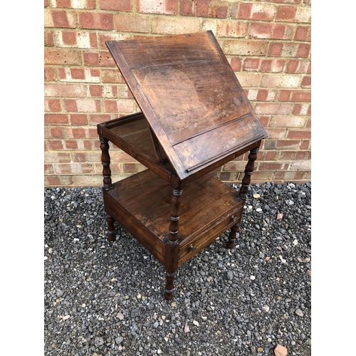 293 - A Victorian mahogany adjustable writing table