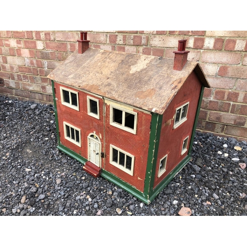 302 - A 19th century dolls house with open up front