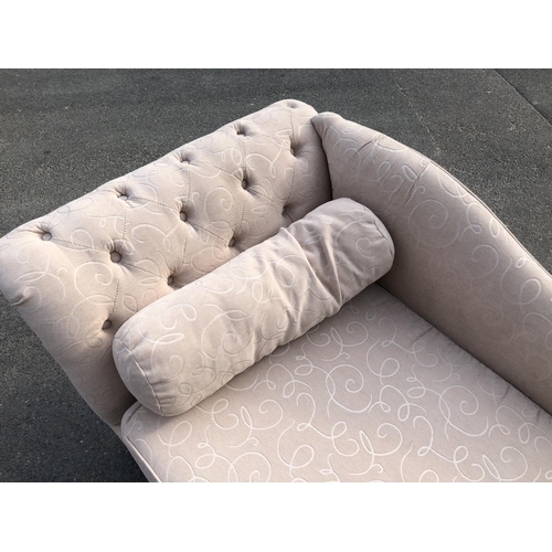 316 - A modern beige upholstered chaise