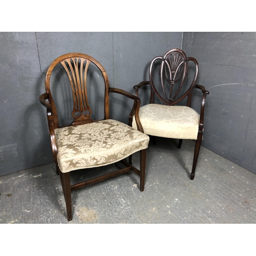 324 - Two early Victorian mahogany carver chairs